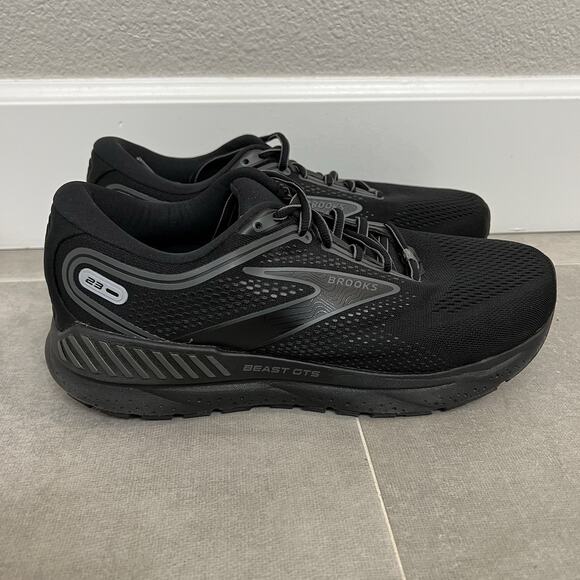 Brooks Beast GTS 23 Mens 9 Wide 4E Black Athletic Running Shoes 1104014E041 - Picture 1 of 7